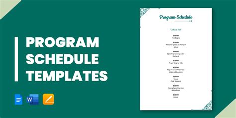 Program Schedule .